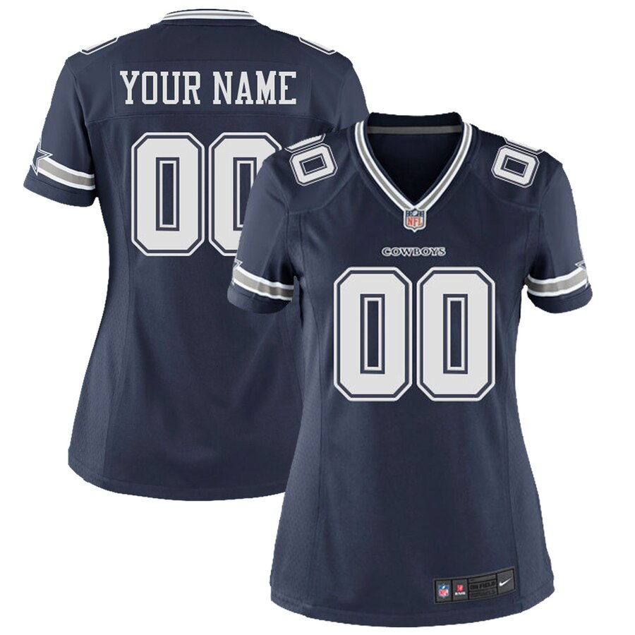 Dallas Cowboys Nike Women's Custom Game Jersey - Navy