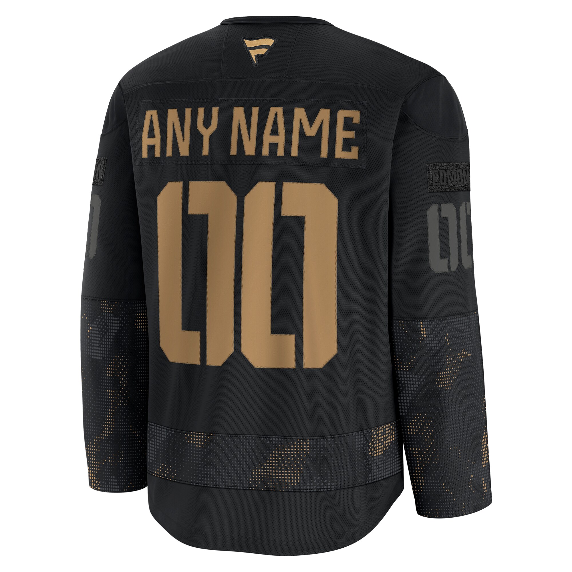  Edmonton Oilers Fanatics 2024 Military Appreciation Custom Practice Jersey - Black