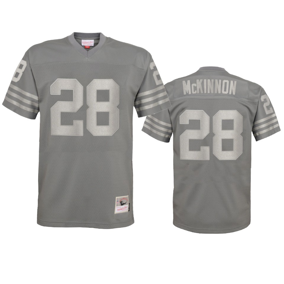  Jerick McKinnon Metal Replica Charcoal Jersey Men's