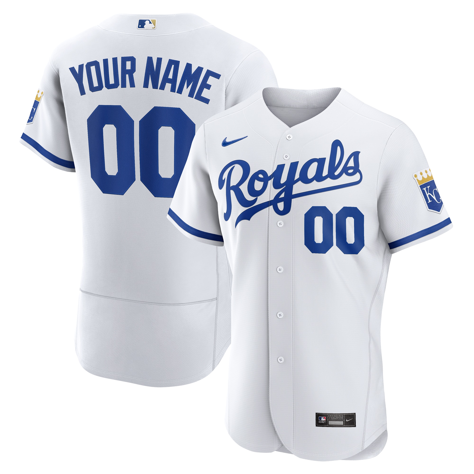 Kansas City Royals Nike Official Authentic Custom Jersey - White