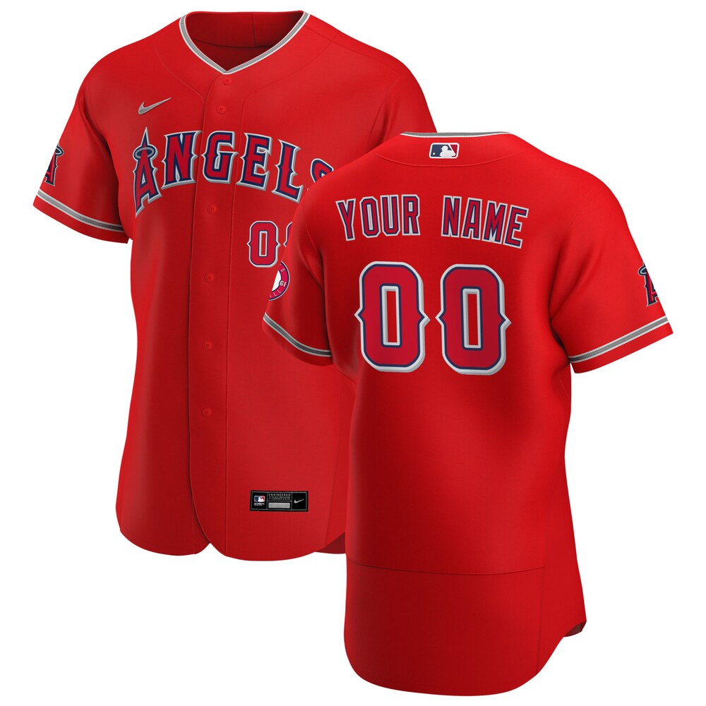 Los Angeles Angels Nike 2020 Alternate Custom Jersey - Red