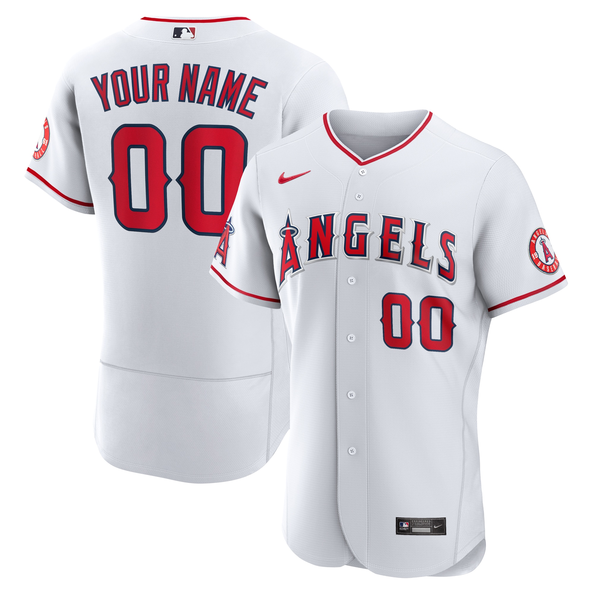 Los Angeles Angels Nike Home Authentic Custom Jersey - White