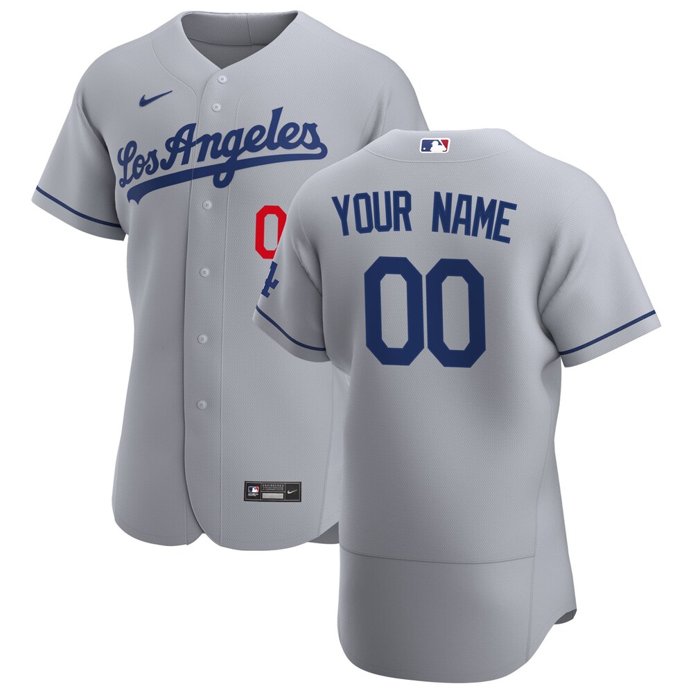 Los Angeles Dodgers Nike 2020 Road Custom Jersey - Gray
