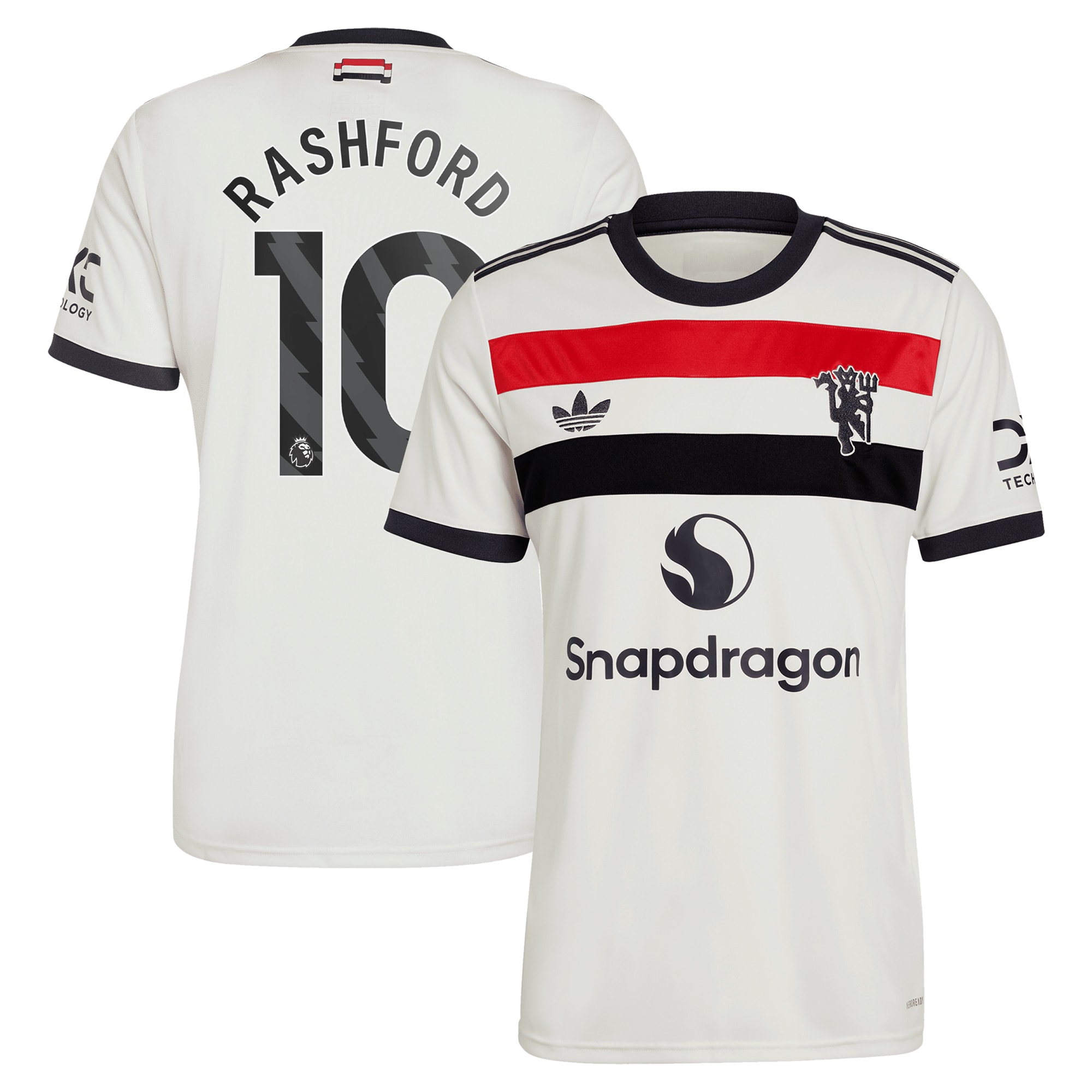 Marcus Rashford Manchester United adidas Originals  2024/25 Third Replica Jersey - Cream