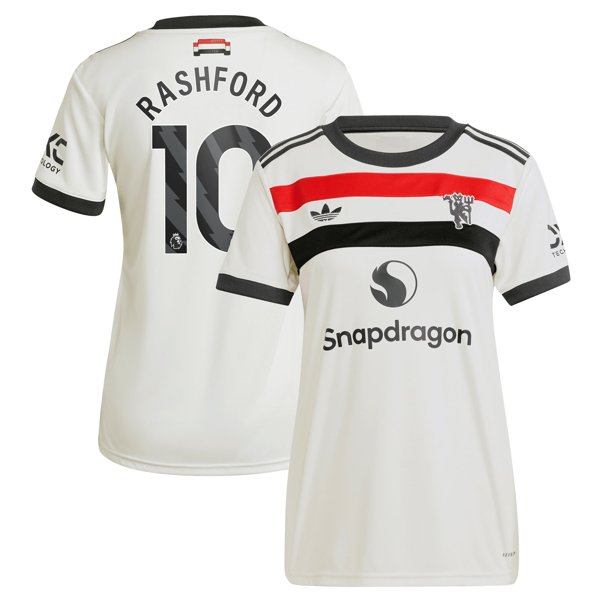 Marcus Rashford Manchester United adidas Originals Women's 2024/25 Third Replica Jersey - Cream