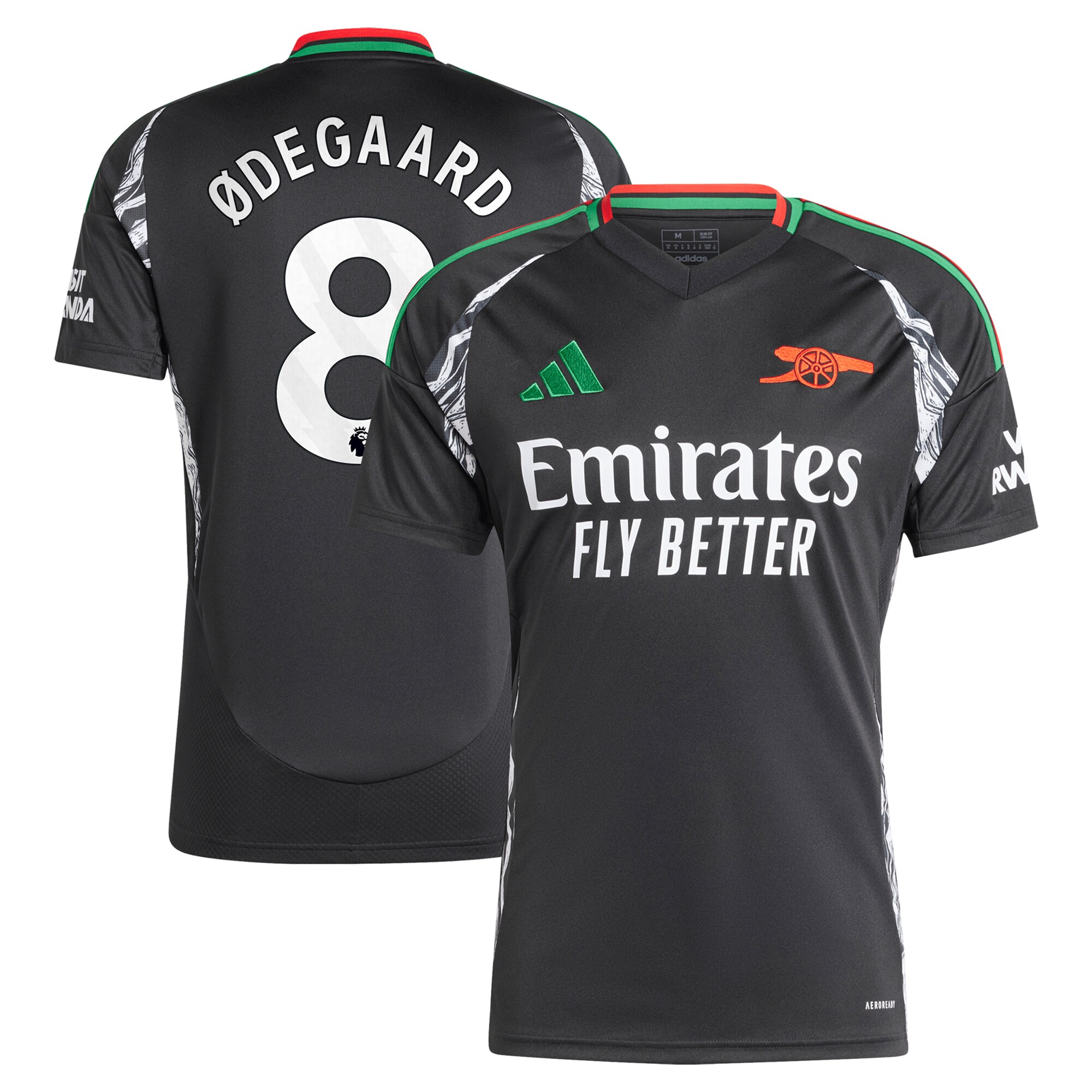 Martin Odegaard Arsenal adidas 2024/25 Away Replica Player Jersey - Black