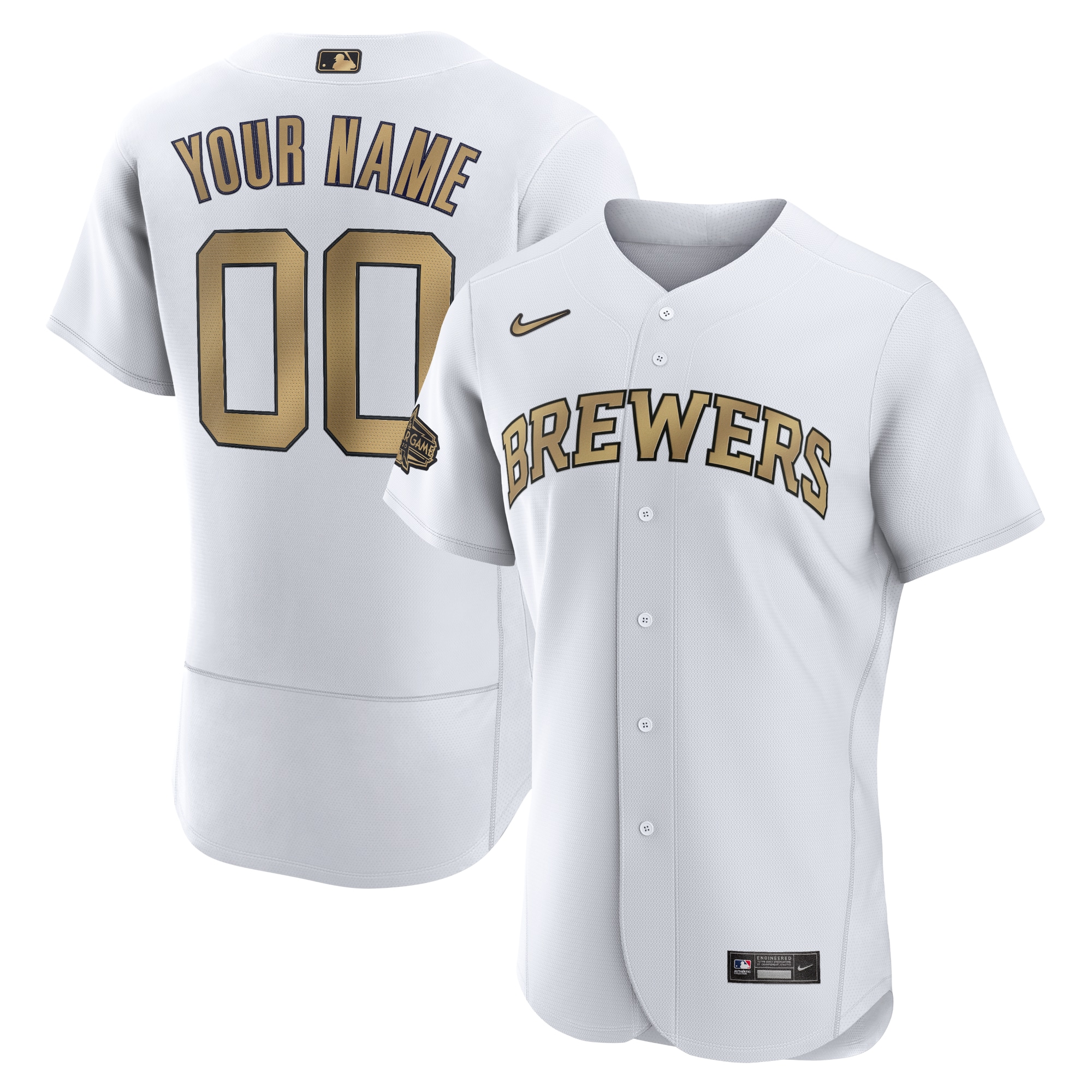 Milwaukee Brewers Nike 2022 MLB All-Star Game Authentic Custom Jersey - White