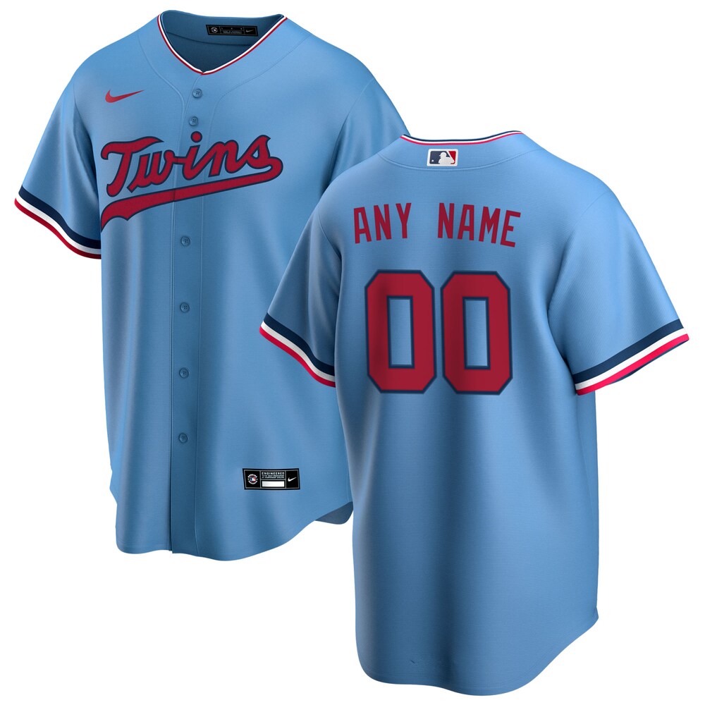 Minnesota Twins Nike Alternate 2020 Custom Jersey - Light Blue