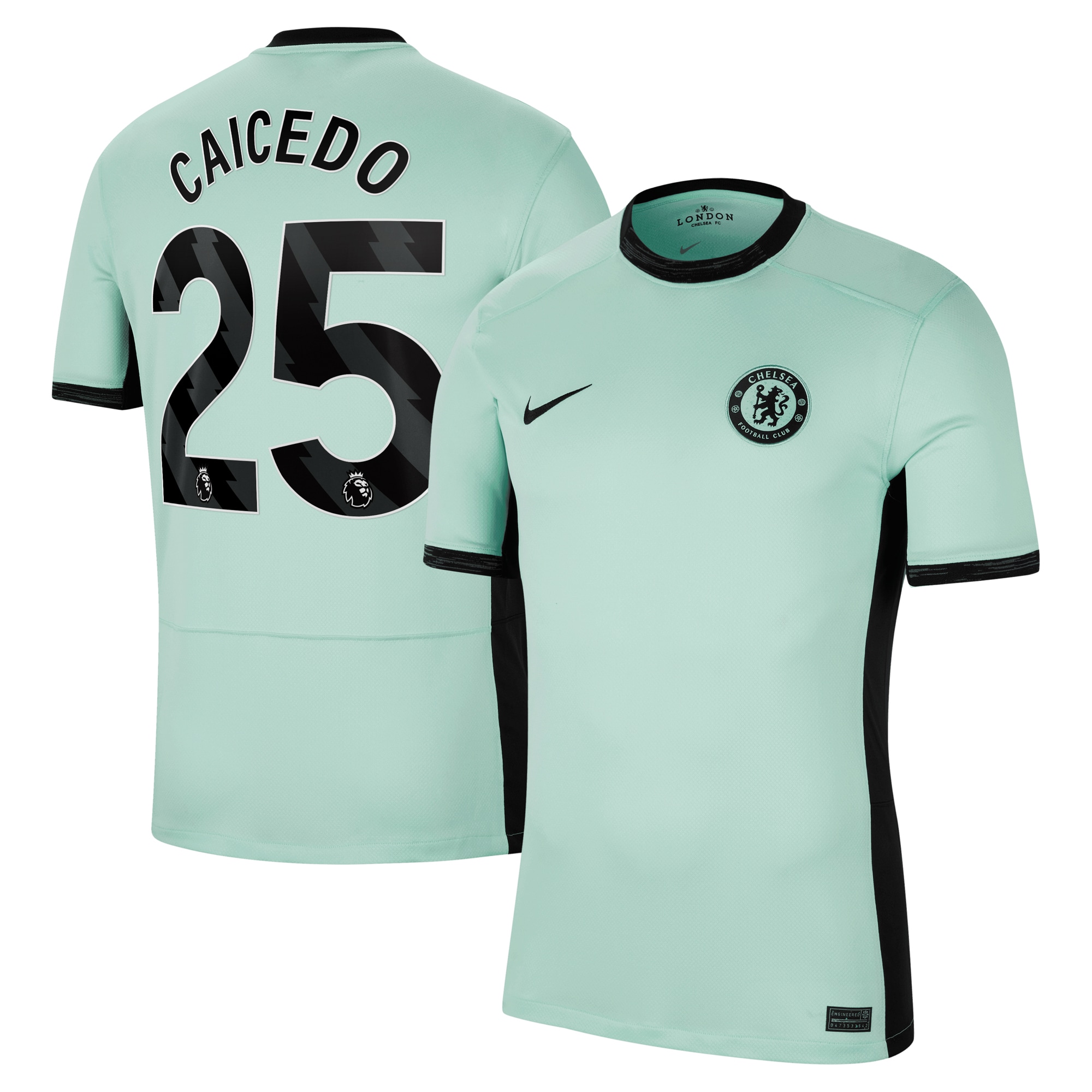 MoisÃ©s Caicedo Chelsea Nike 2023/24 Third Stadium Replica Player Jersey - Mint