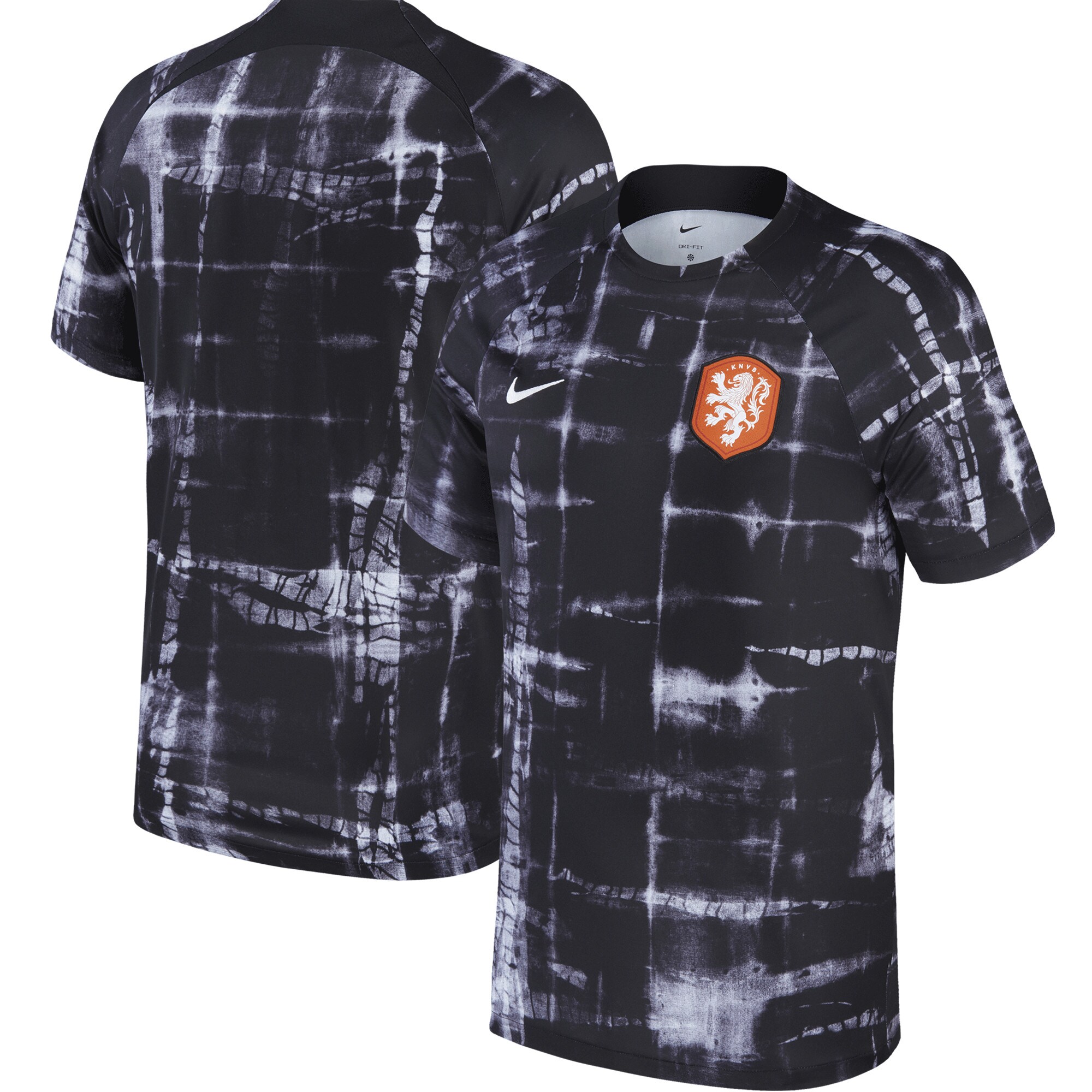 Netherlands National Team Nike 2022/23 Pre-Match Top - Black