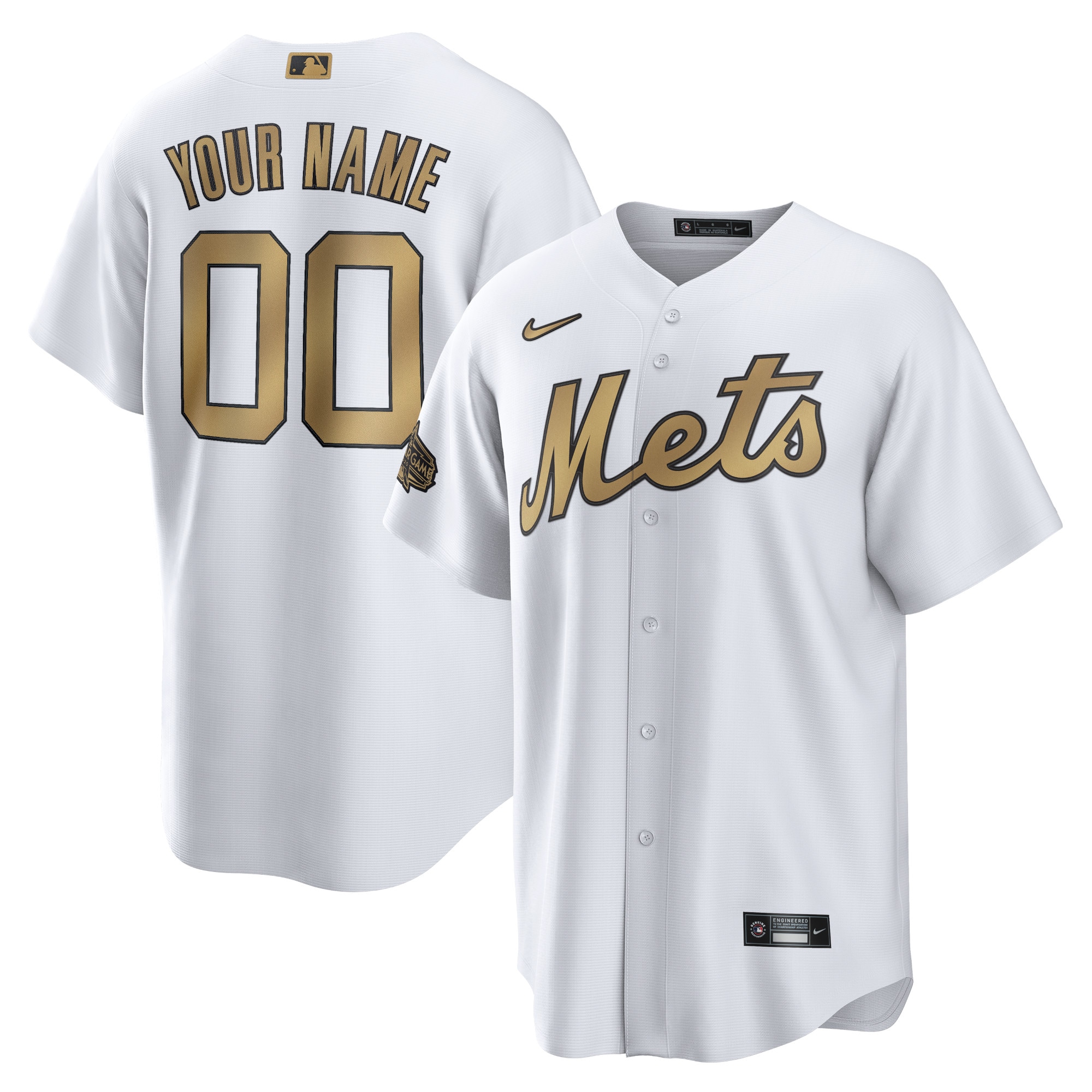 New York Mets Nike 2022 MLB All-Star Game Replica Custom Jersey - White