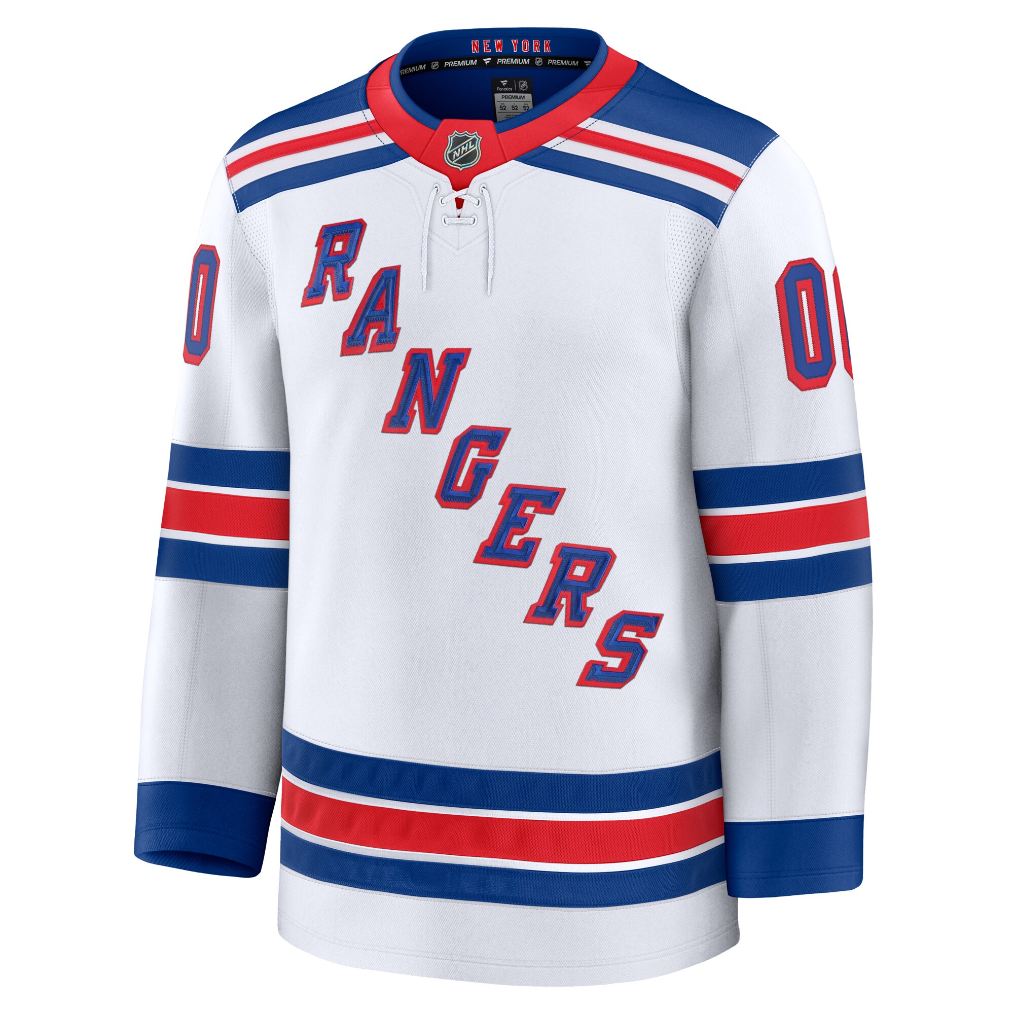 New York Rangers Fanatics Away Premium Custom Jersey - White