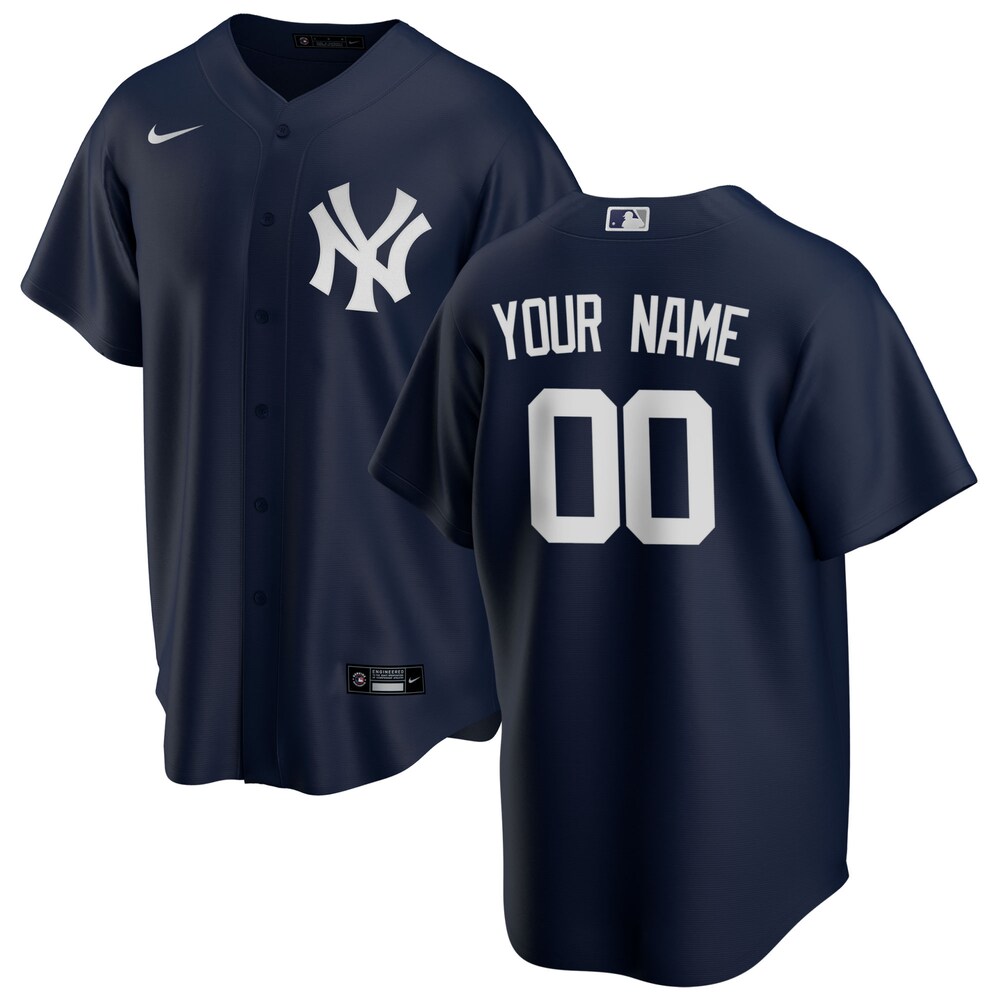 New York Yankees Nike Alternate 2020 Custom Jersey - Navy