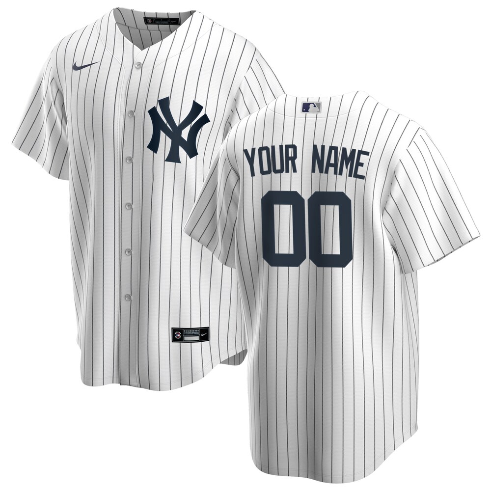 New York Yankees Nike Home 2020 Custom Jersey - White/Navy
