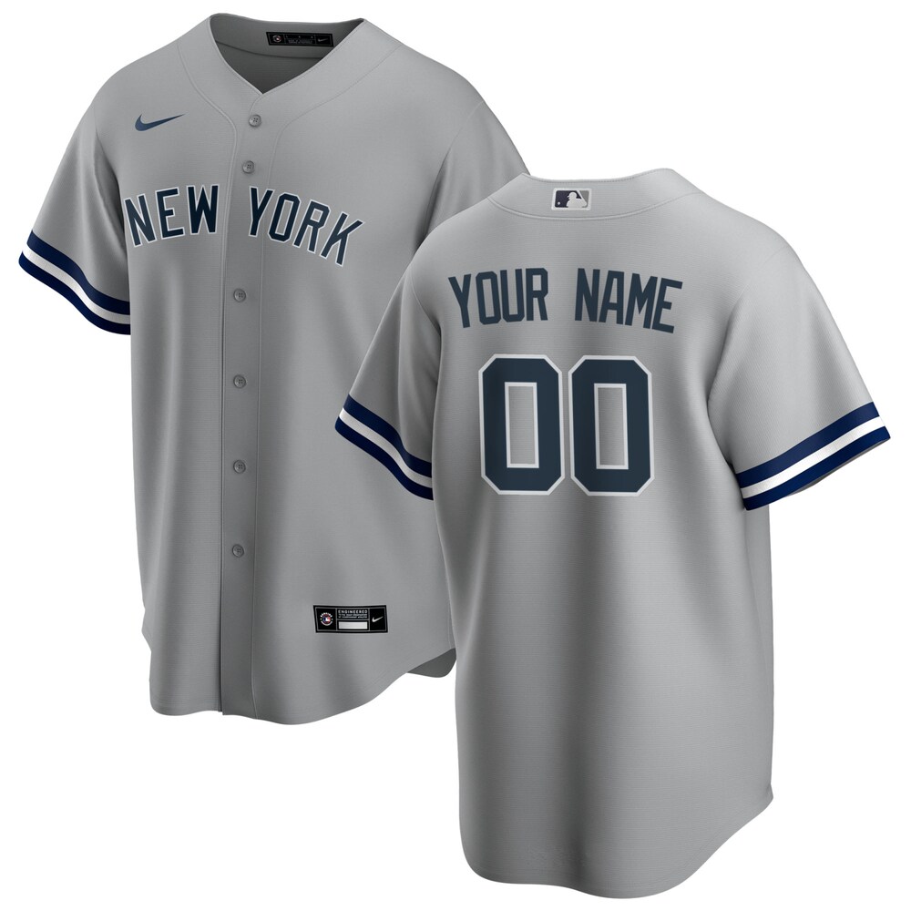 New York Yankees Nike Road 2020 Custom Jersey - Gray