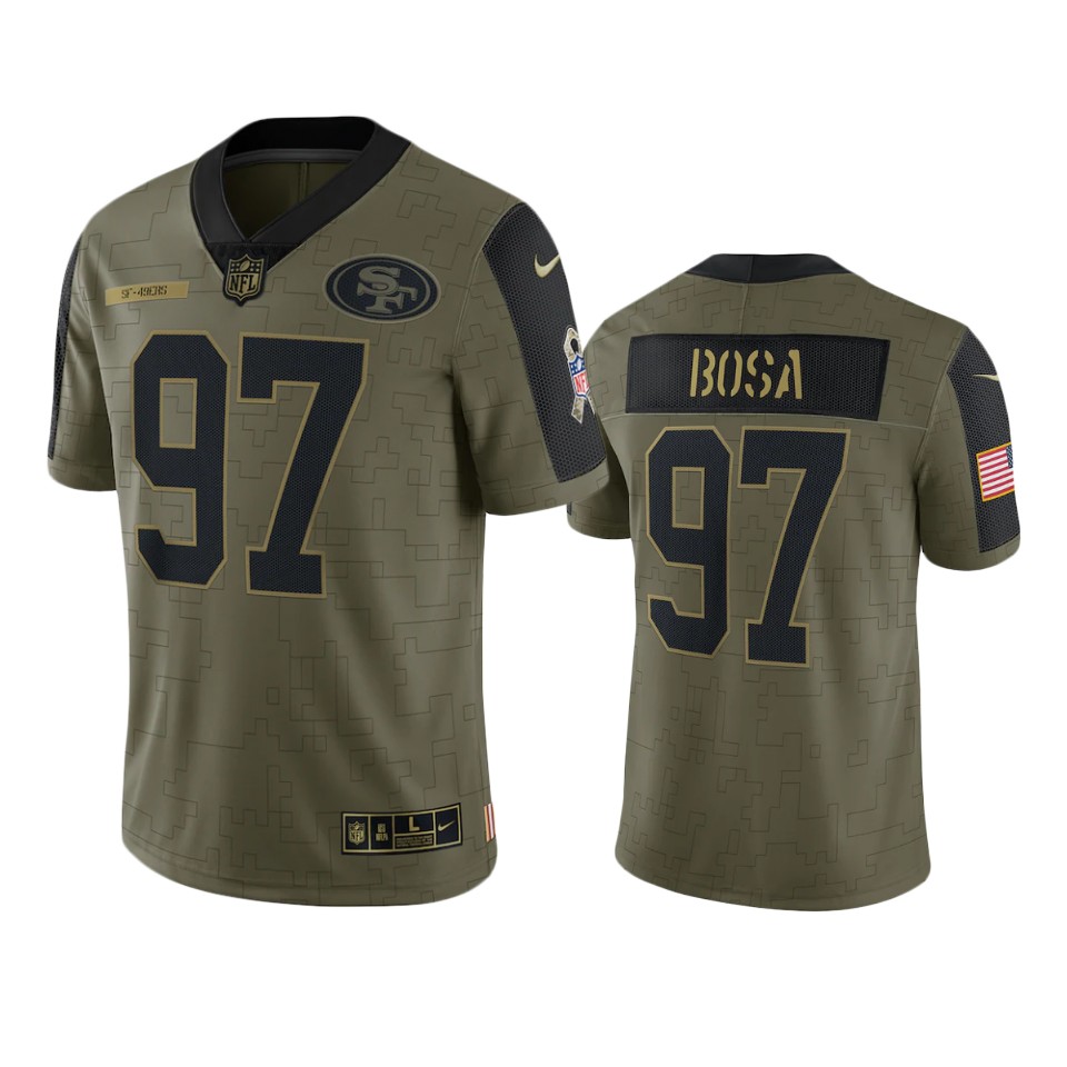  Nick Bosa Limited Jersey Olive 2021 Salute To Service