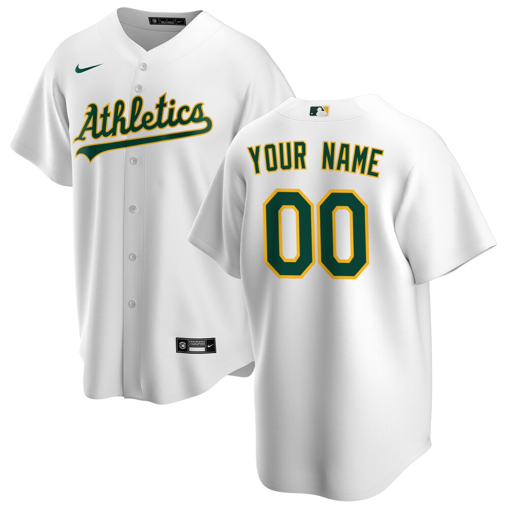 Oakland Athletics Nike Home 2020 Custom Jersey - White