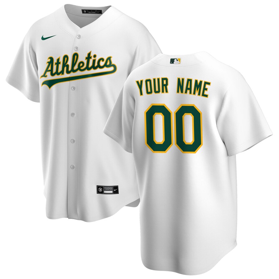 Oakland Athletics Nike Home 2020 Replica Custom Jersey â€“ White