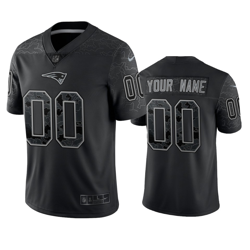 Patriots Custom Reflective Limited Black Jersey
