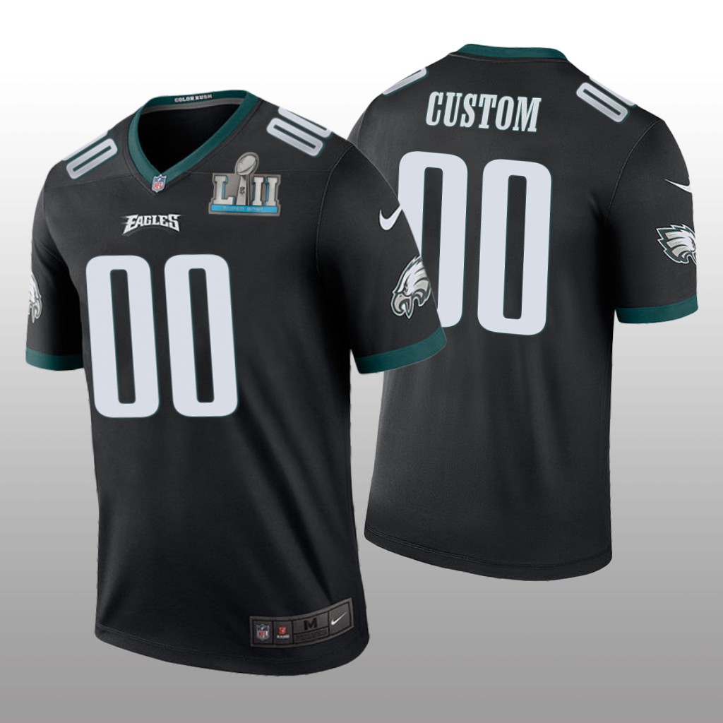 Philadelphia Eagles # Custom Nike color rush Black Jersey