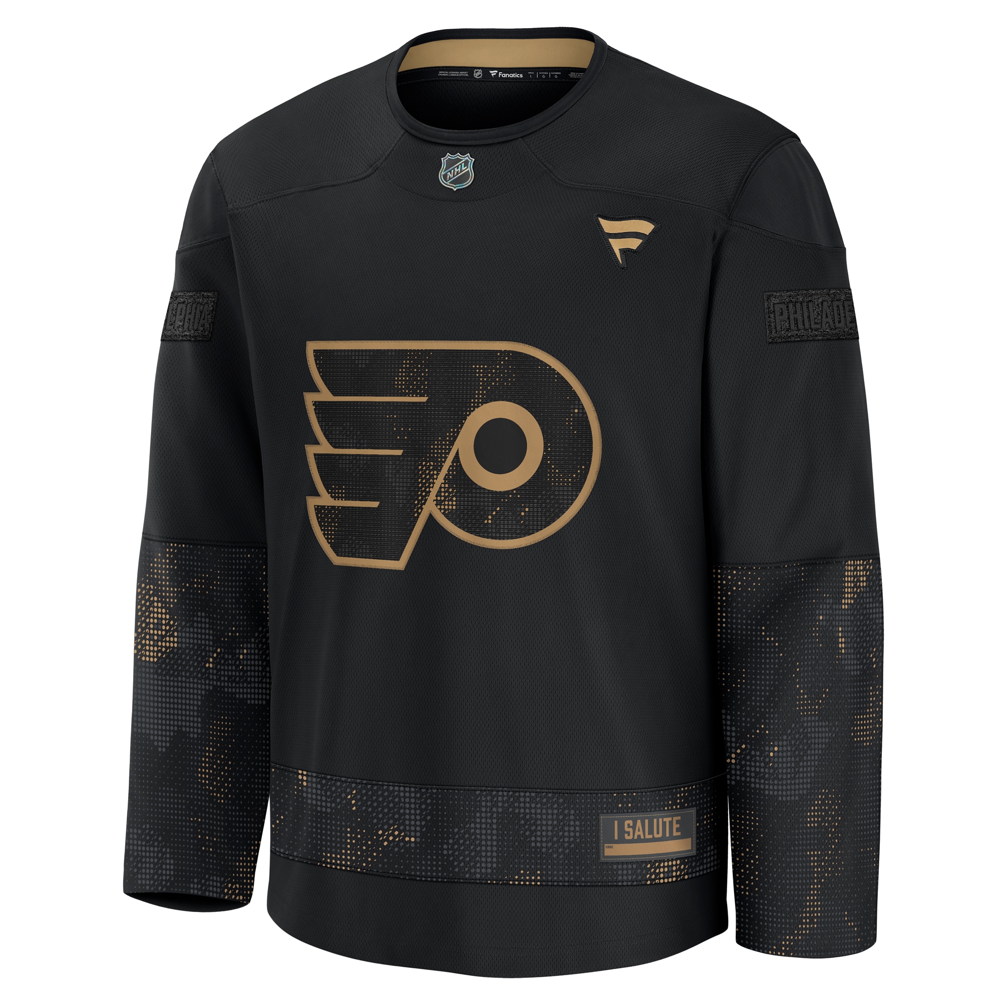  Philadelphia Flyers Fanatics 2024 Military Appreciation Practice Jersey - Black
