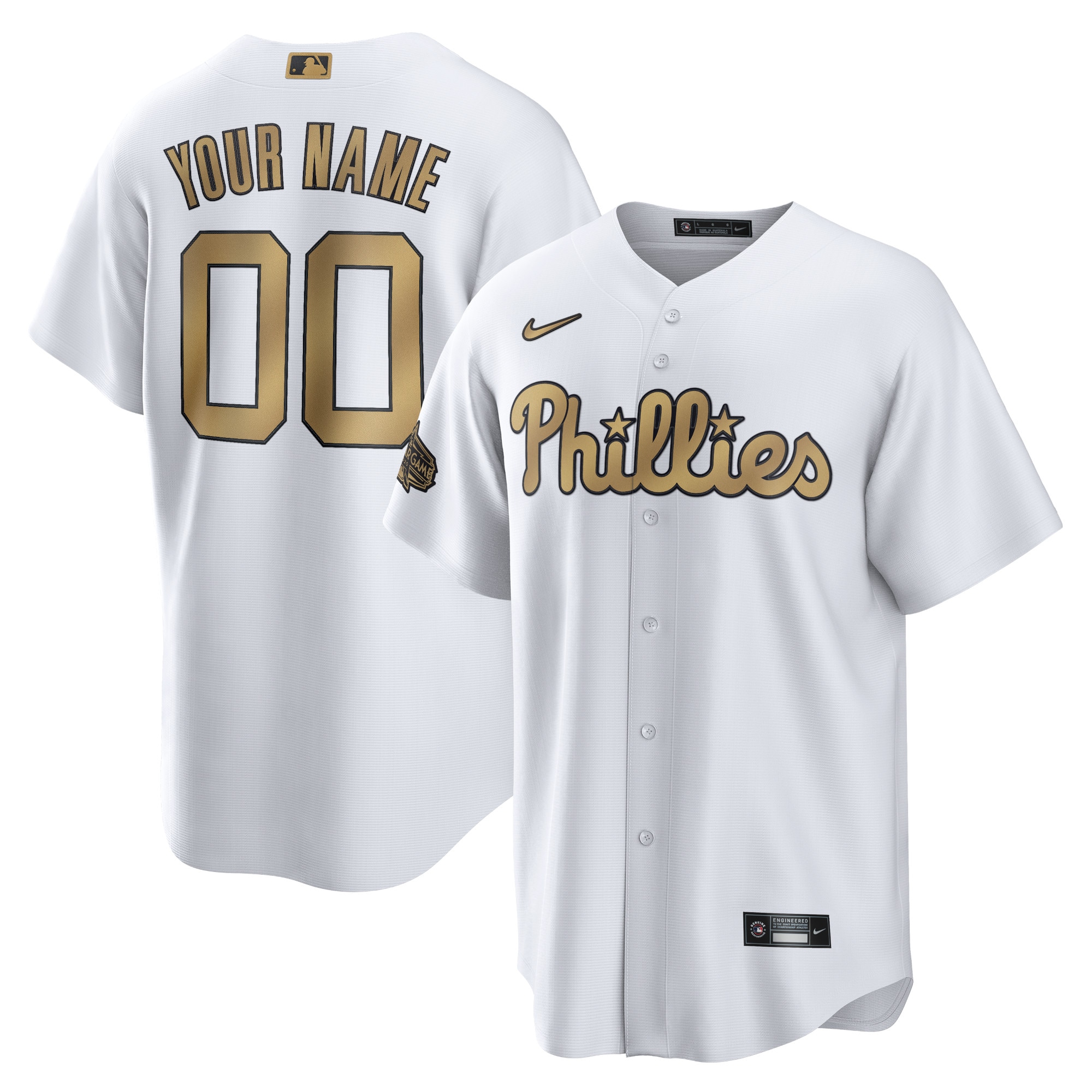 Philadelphia Phillies Nike 2022 MLB All-Star Game Replica Custom Jersey - White