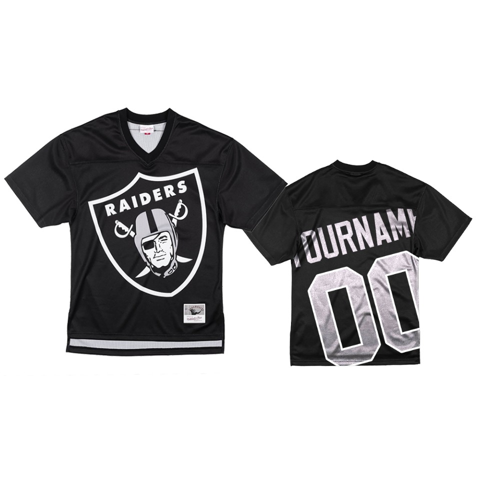 Raiders Custom Big Face Black Jersey Men's