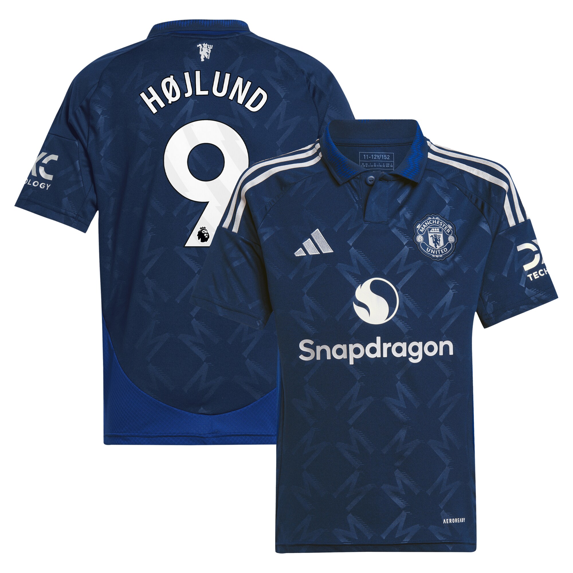 Rasmus HÃ¸jlund Manchester United adidas Youth 2024/25 Away Replica Player Jersey - Navy