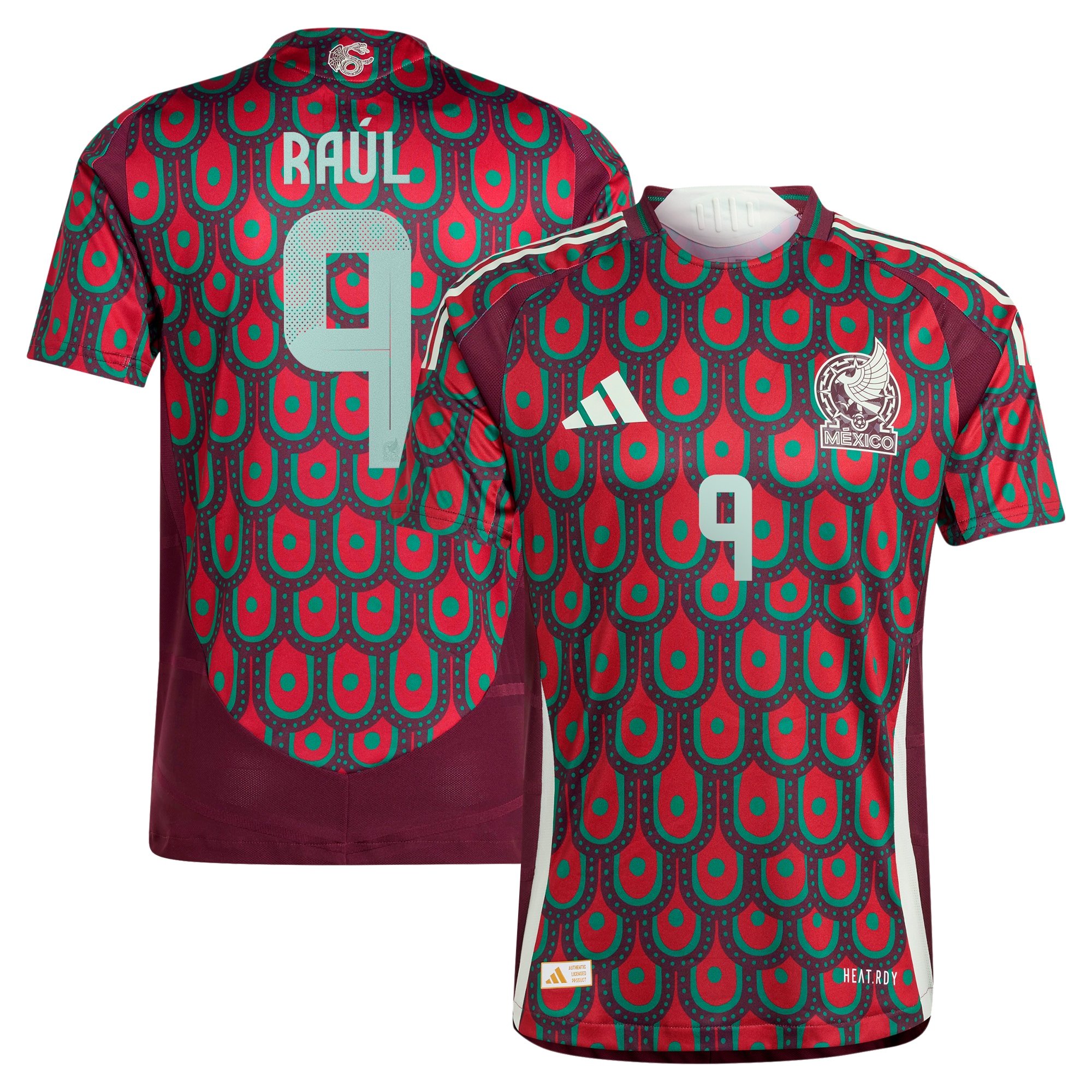 Raul Jimenez Mexico National Team adidas 2024 Home Authentic Player Jersey - Burgundy