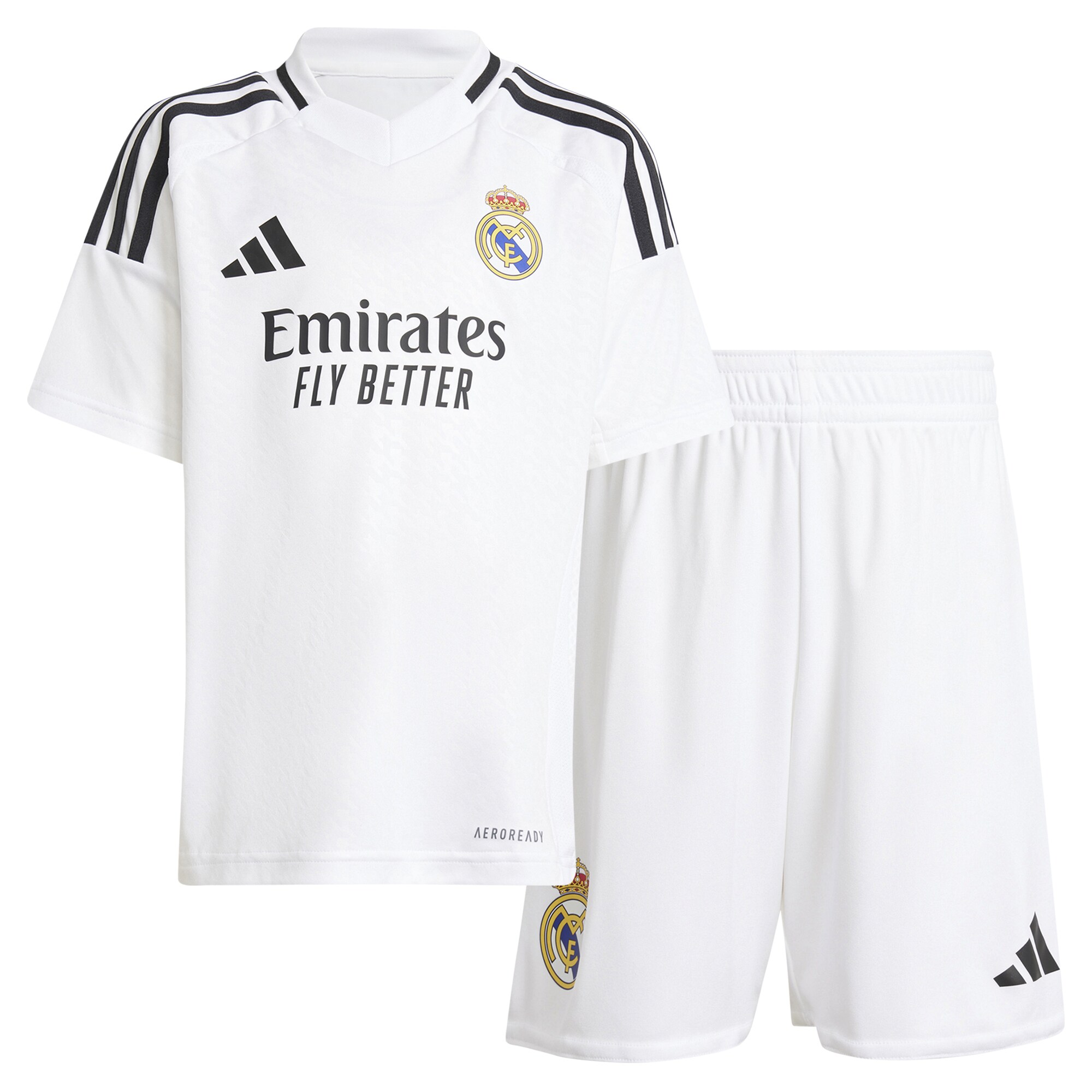 Real Madrid adidas Toddler 2024/25 Home Mini Kit - White