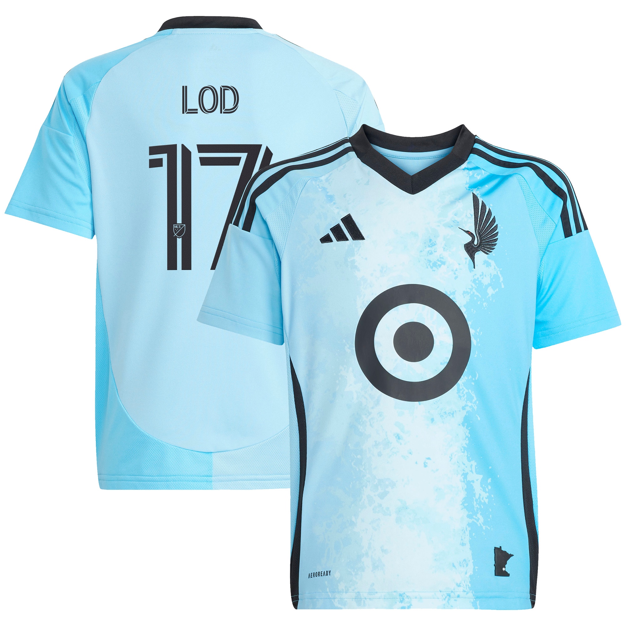 Robin Lod Minnesota United FC adidas Youth 2025 CONVERGENCE Replica Player Jersey - Blue
