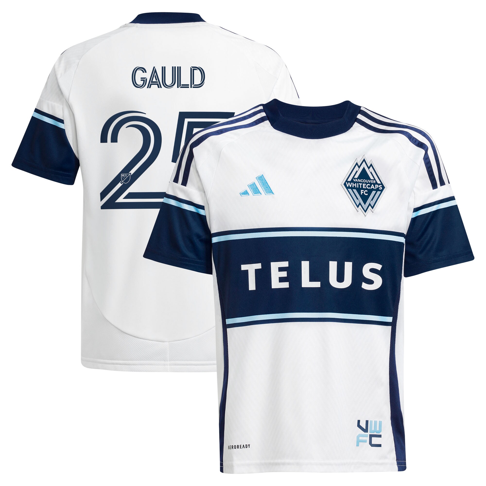 Ryan Gauld Vancouver Whitecaps FC adidas Youth 2025 The Peak Replica Player Jersey - White