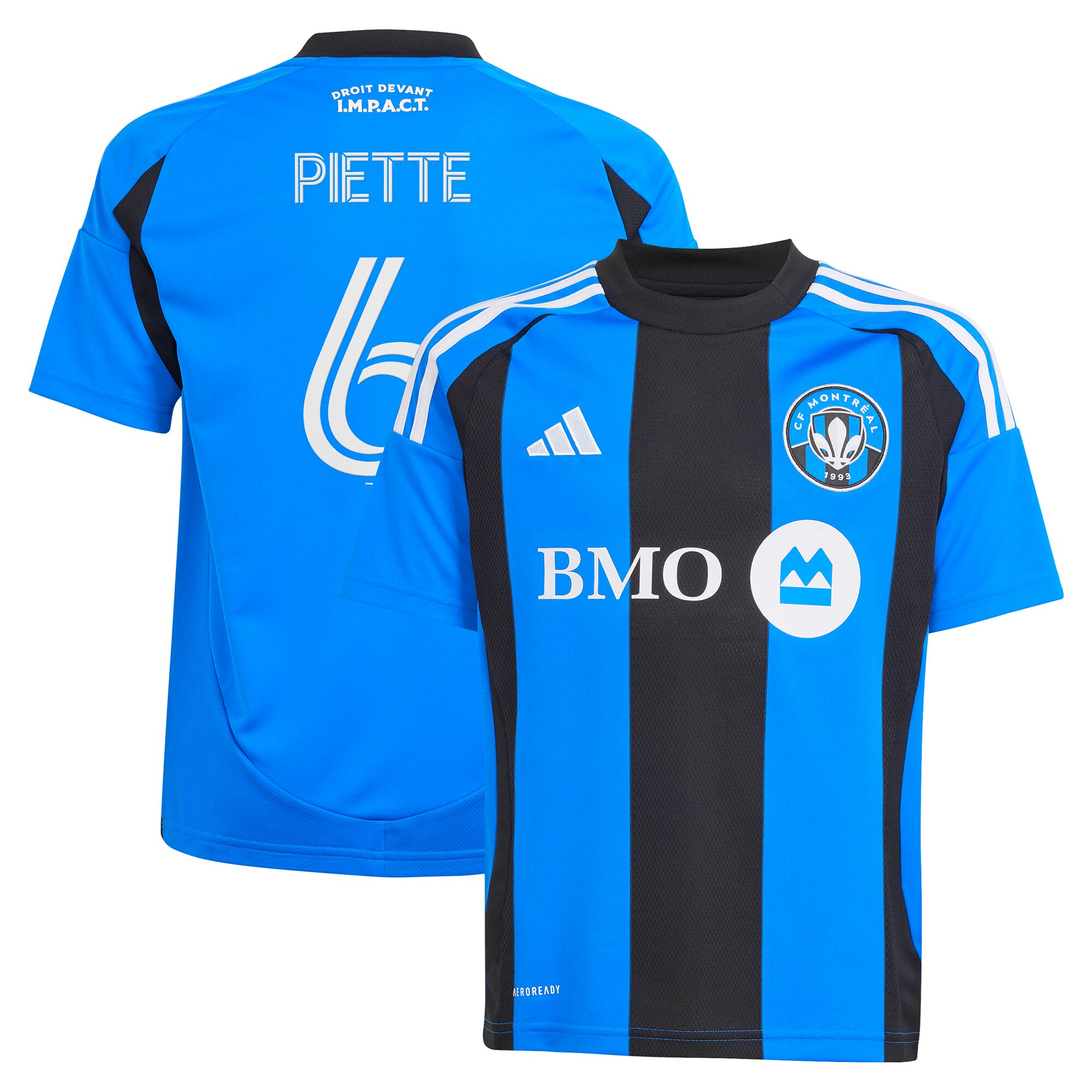 Samuel Piette CF Montreal adidas Youth 2025 MontrÃ©al Original Replica Player Jersey - Blue