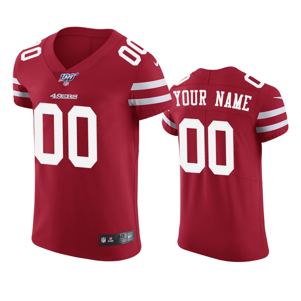 San Francisco  Custom Scarlet 100th Season Vapor Elite Jersey