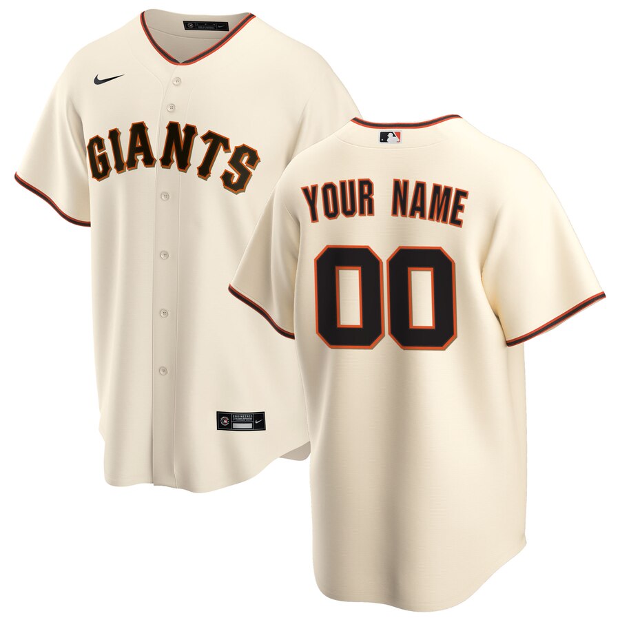 San Francisco Giants Nike Home 2020 Replica Custom Jersey â€“ Cream