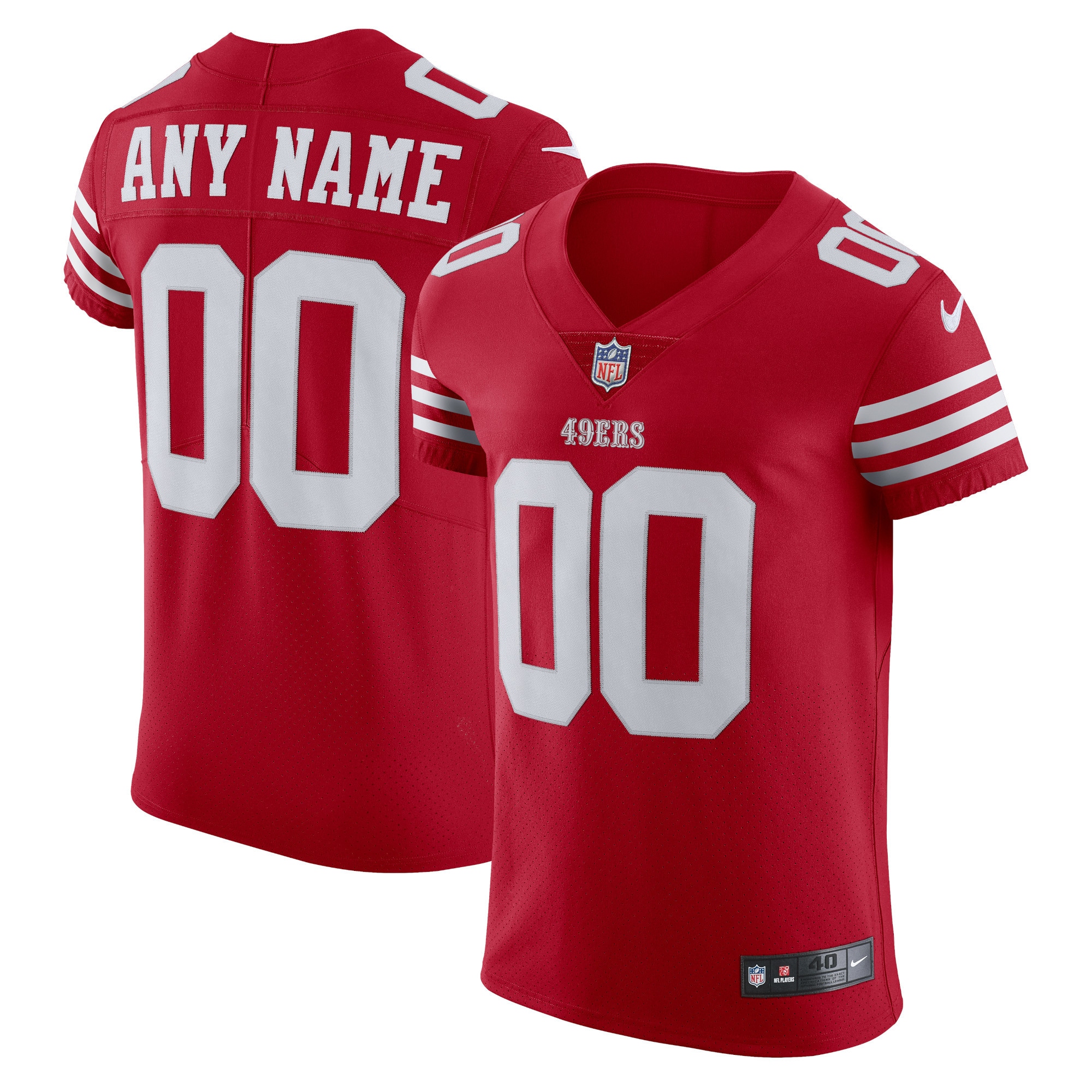San Francisco  Nike Vapor Elite Custom Jersey - Scarlet