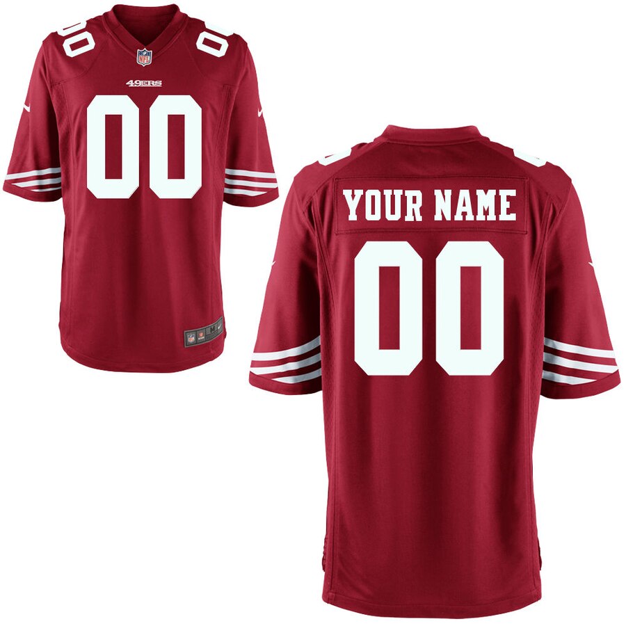 San Francisco  Nike Youth Custom Game Jersey - Scarlet