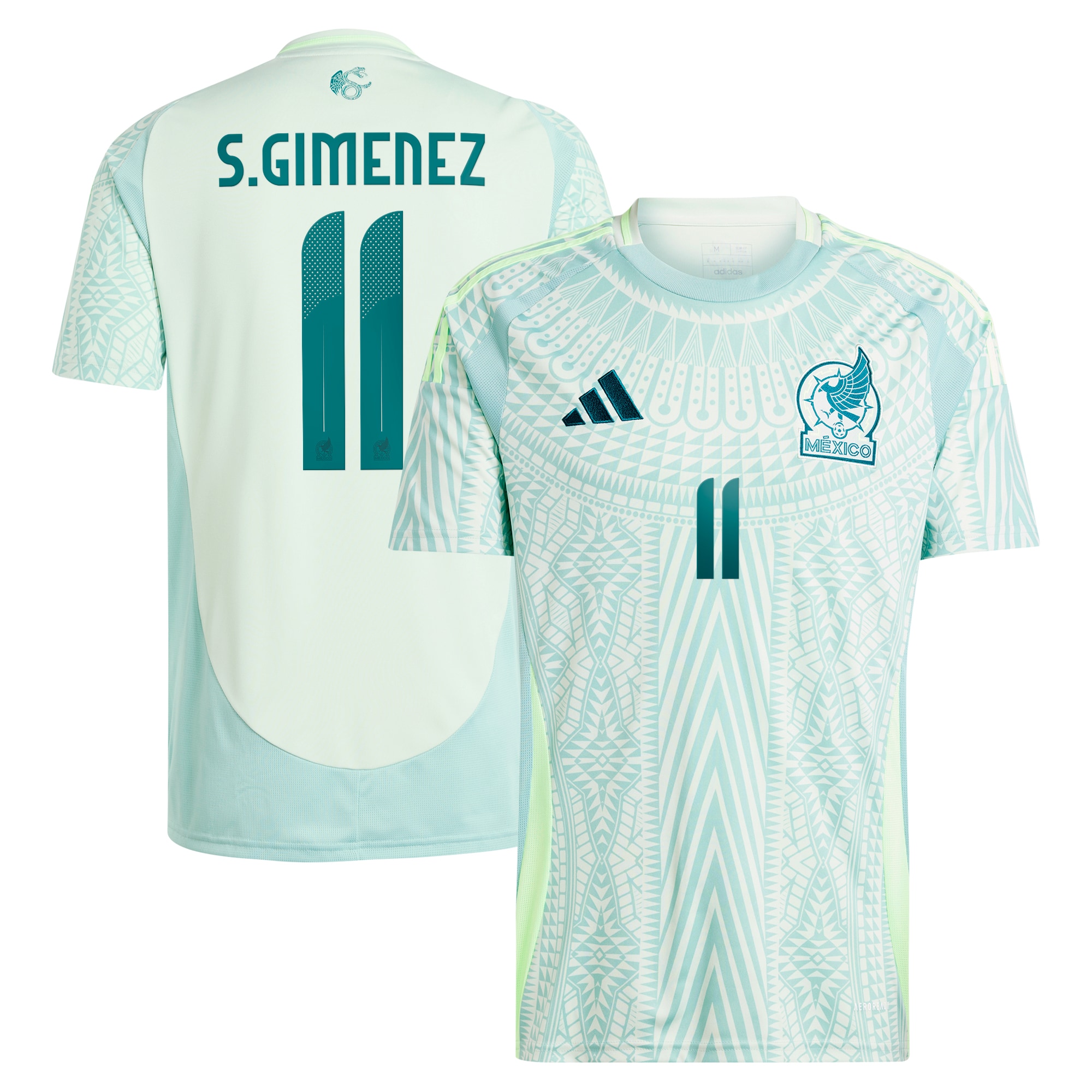 Santiago GimÃ©nez Mexico National Team adidas 2024 Away Replica Player Jersey - Green
