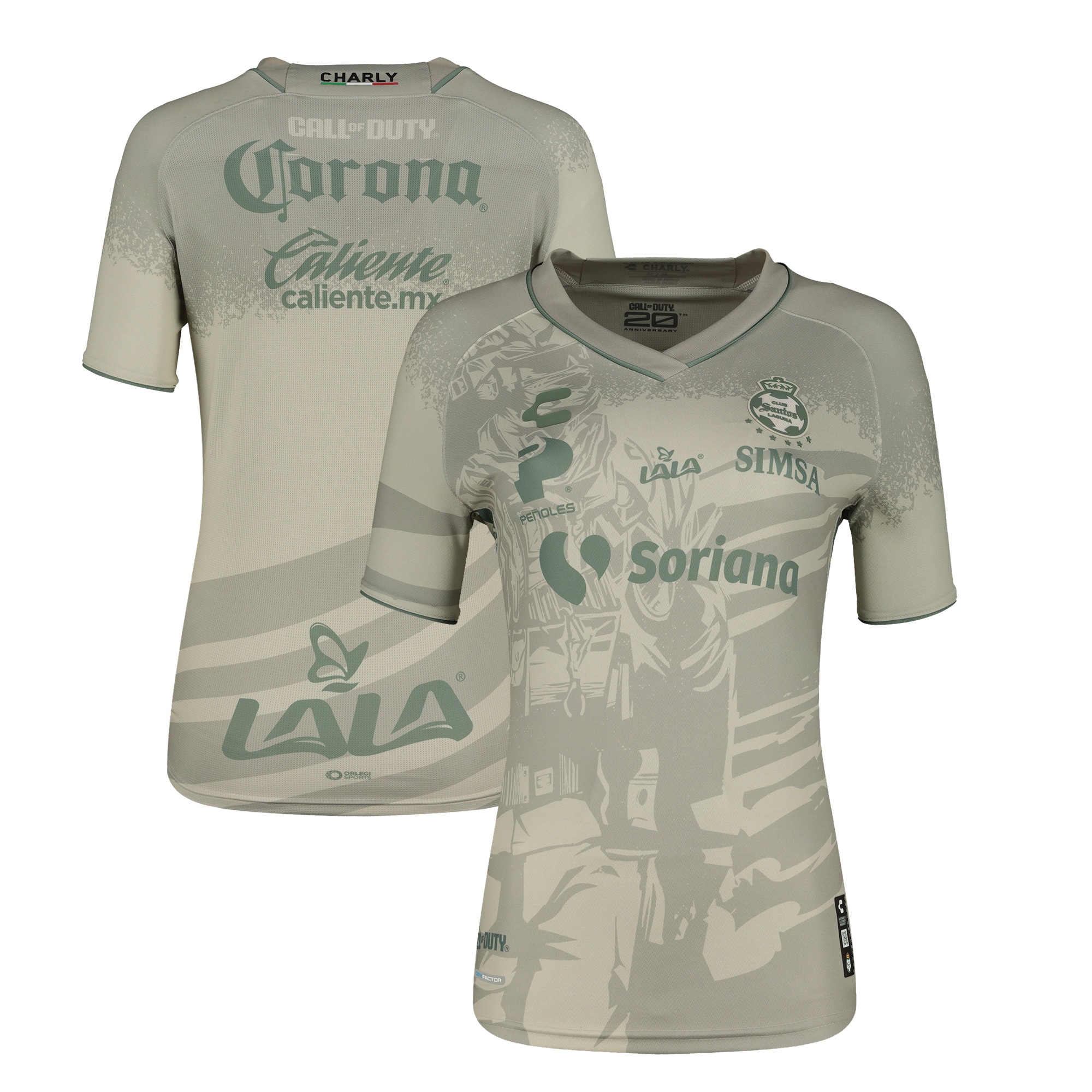 Santos Laguna Charly Women's 2023/24 Call of Duty Third Authentic Jersey - Cream