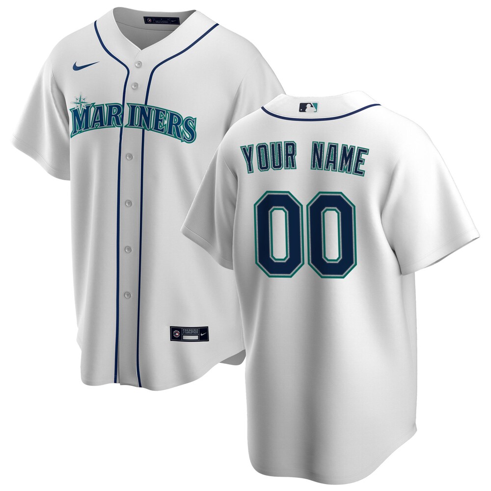 Seattle Mariners Nike Home 2020 Custom Jersey - White