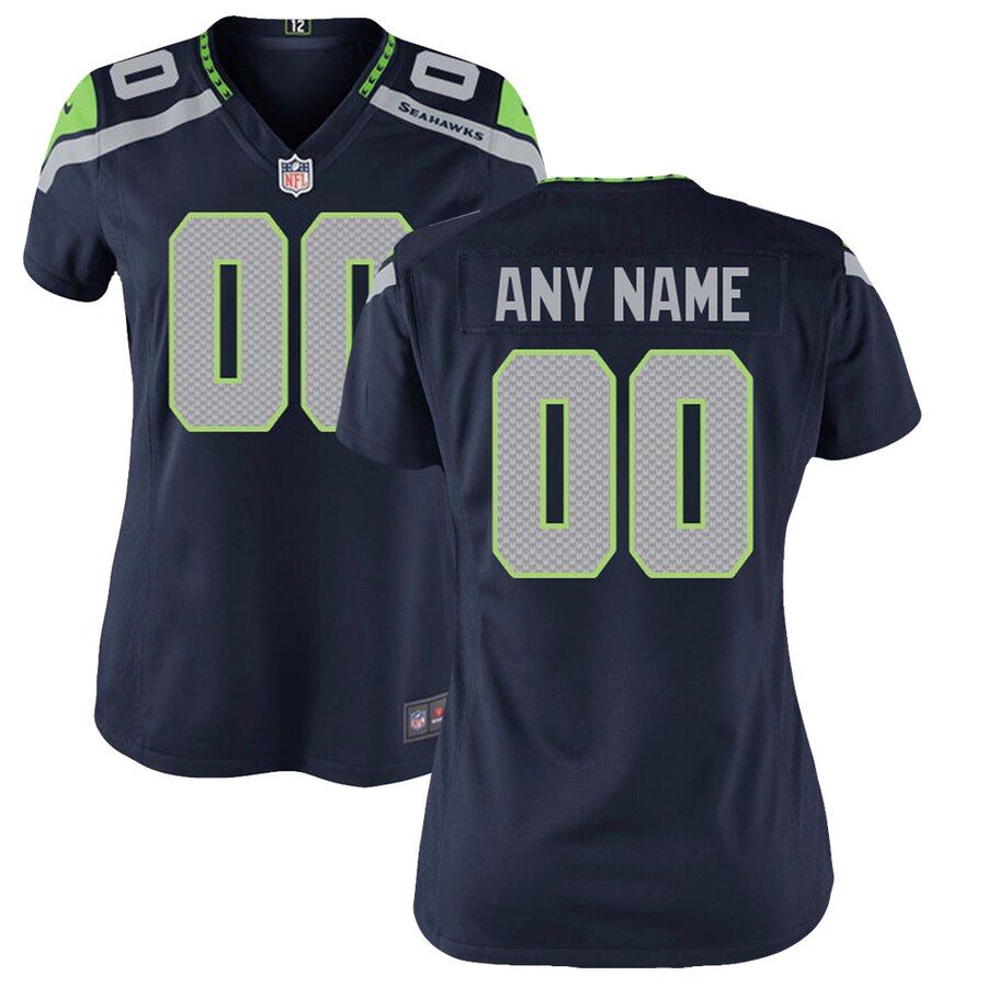 Seattle Seahawks Nike Women's Custom Game Jersey - College Navy