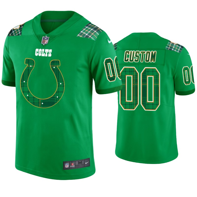 St. Patrick's Day Indianapolis Colts Custom Jersey Kelly Green - Men's