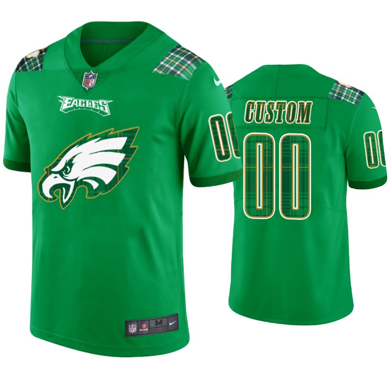 St. Patrick's Day Philadelphia Eagles Custom Jersey Kelly Green - Men's