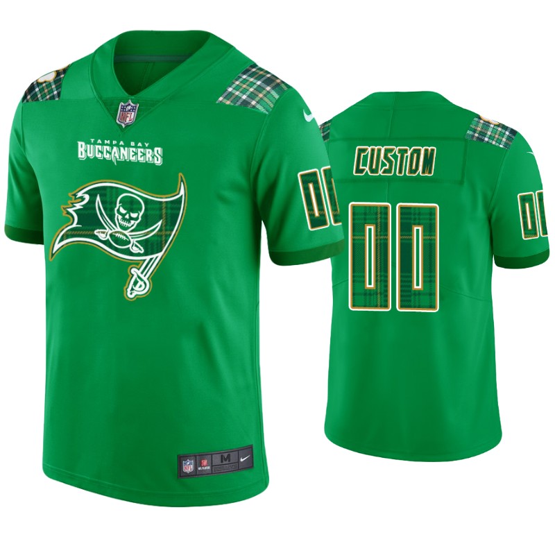St. Patrick's Day Tampa Bay Buccaneers Custom Jersey Kelly Green - Men's