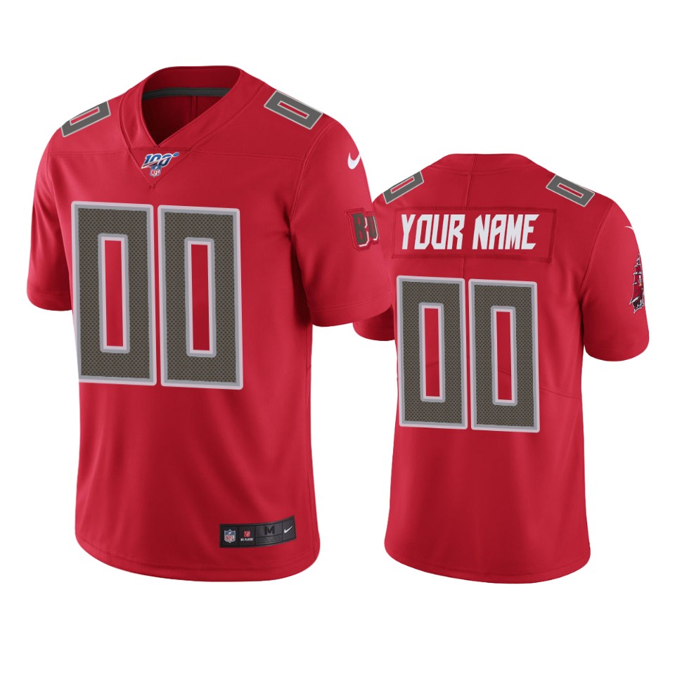 Tampa Bay Buccaneers Custom Red 100th Season Vapor Limited Jersey