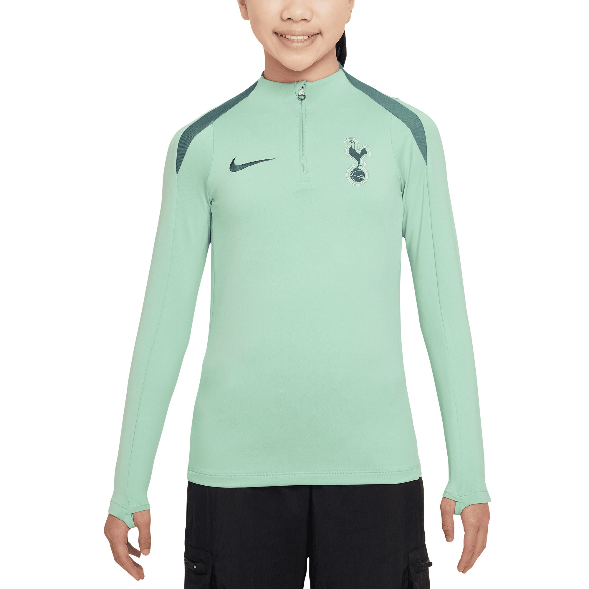 Tottenham Hotspur Nike Youth 2024/25 Third Strike Drill Performance Quarter-Zip Top - Green