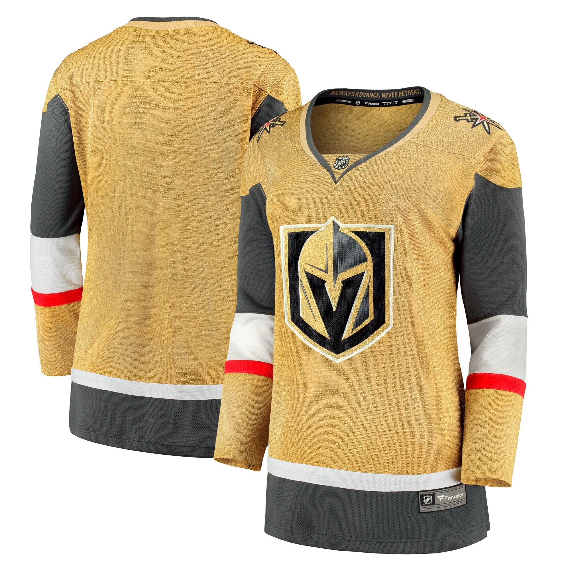  Vegas Golden Knights Fanatics Women's Home Breakaway Jersey - Gold