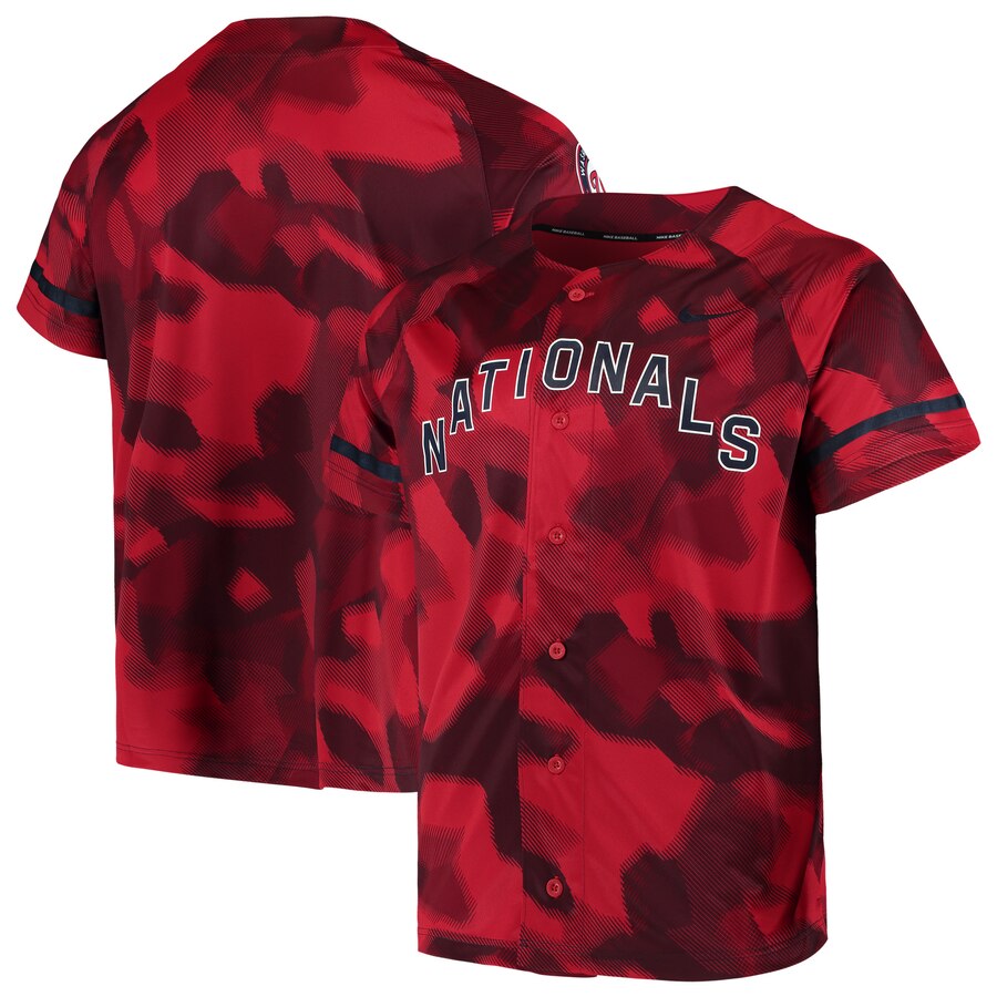 Washington Nationals Nike Camo Jersey - Red