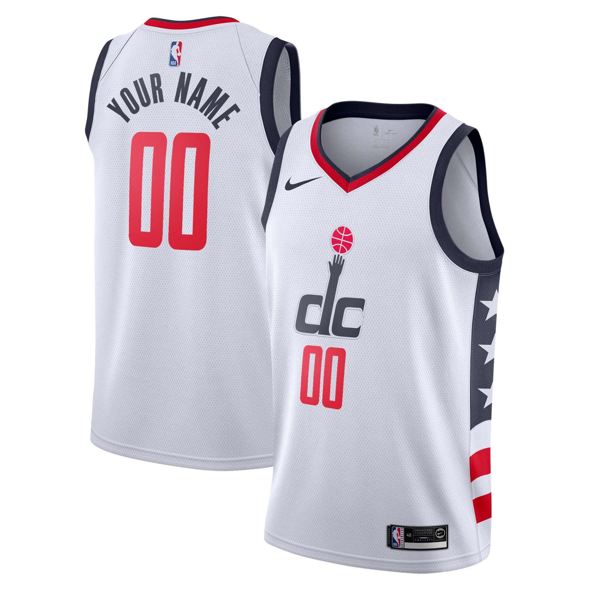 Washington Wizards Nike 2019/20 Swingman Custom Jersey White - City Edition