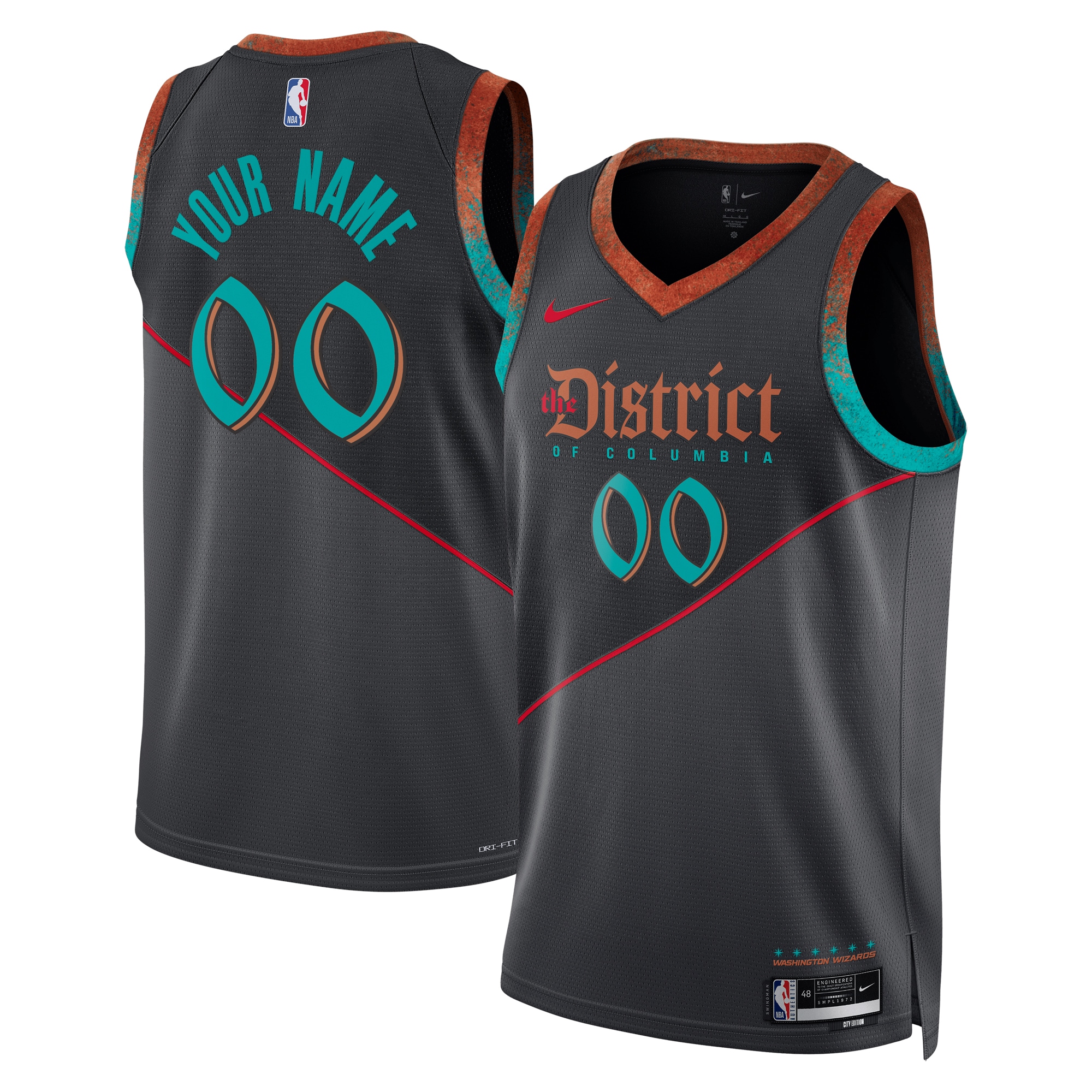 Washington Wizards Nike City Edition Swingman Jersey 23 - Custom - Unisex